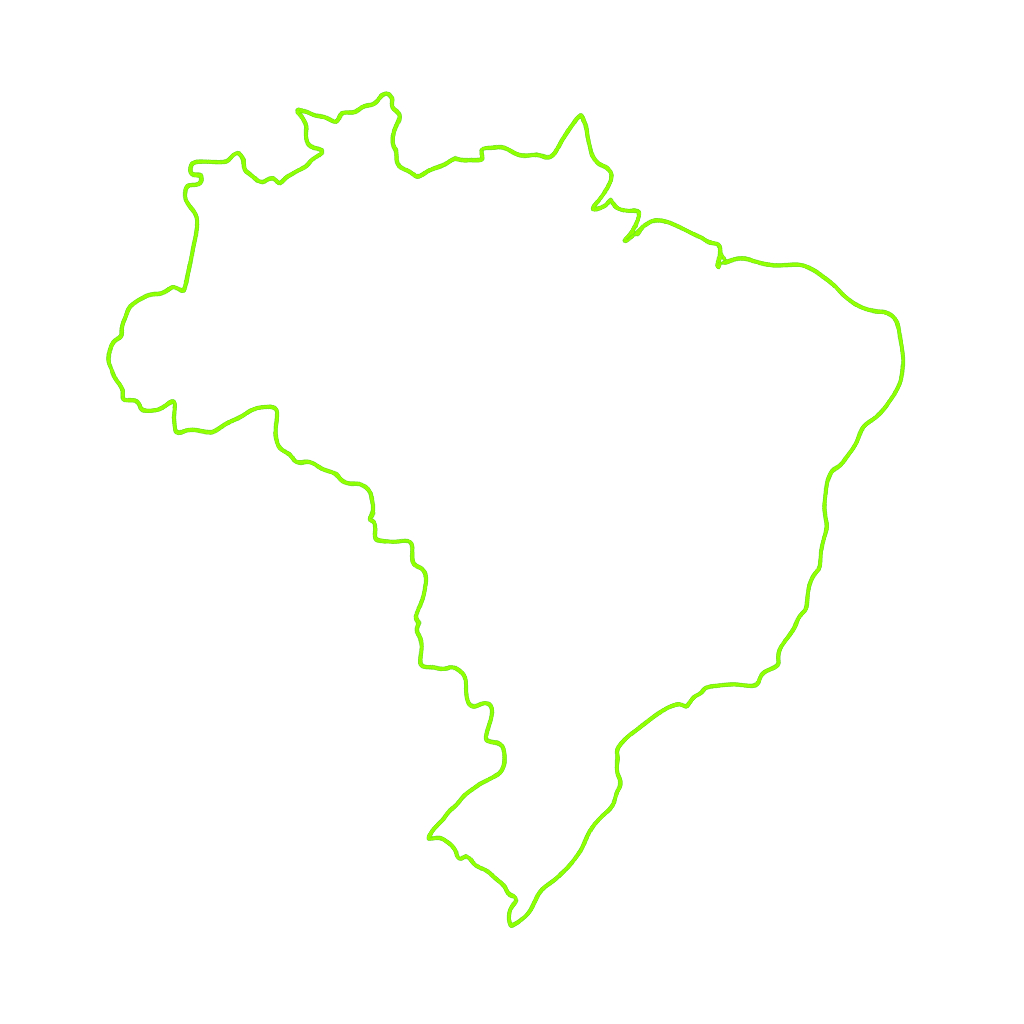 Mapa do Brasil mostrando cidades atendidas pelo Grupo INAC
